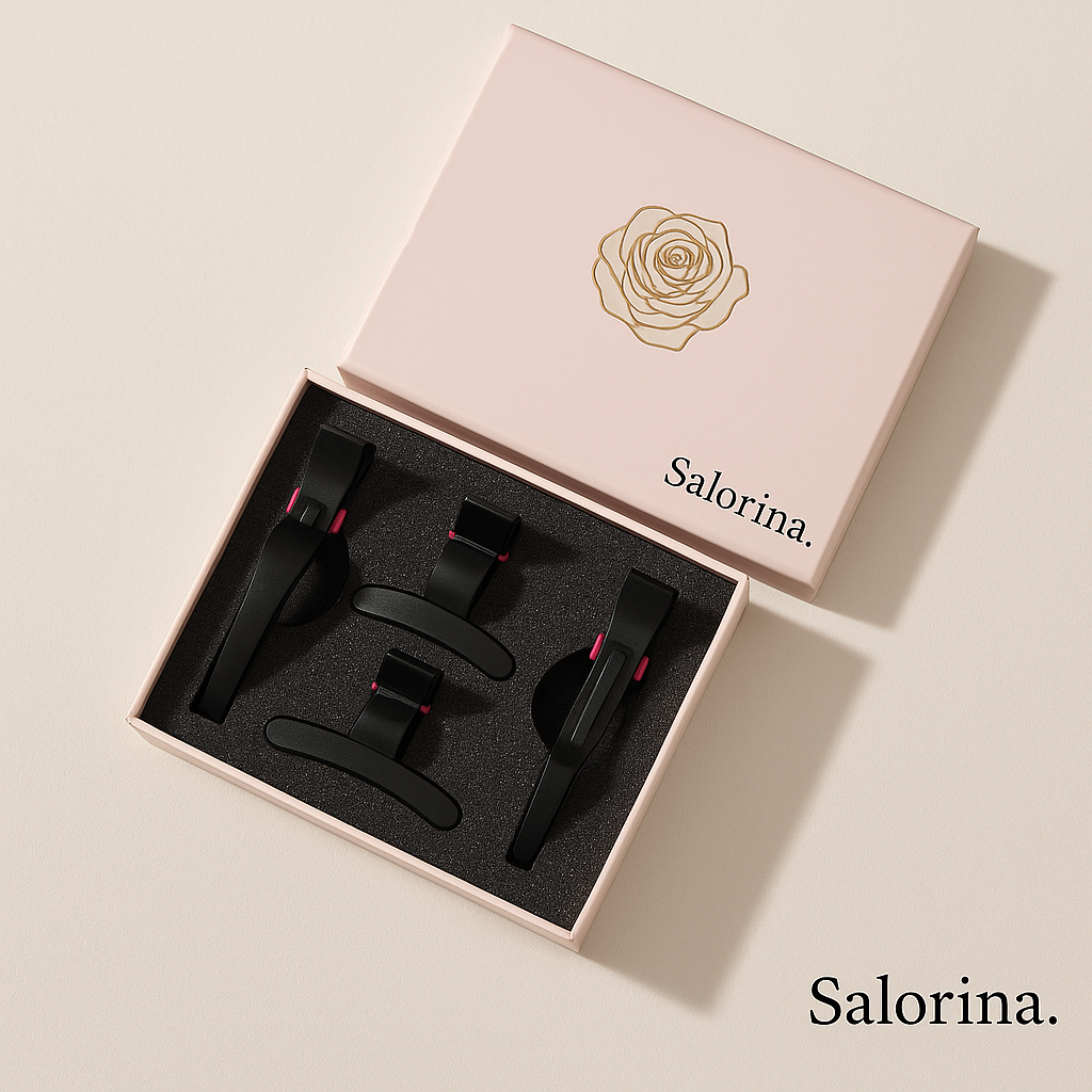 סט קליפסים מקצועי לעיצוב וחלוקת השיער