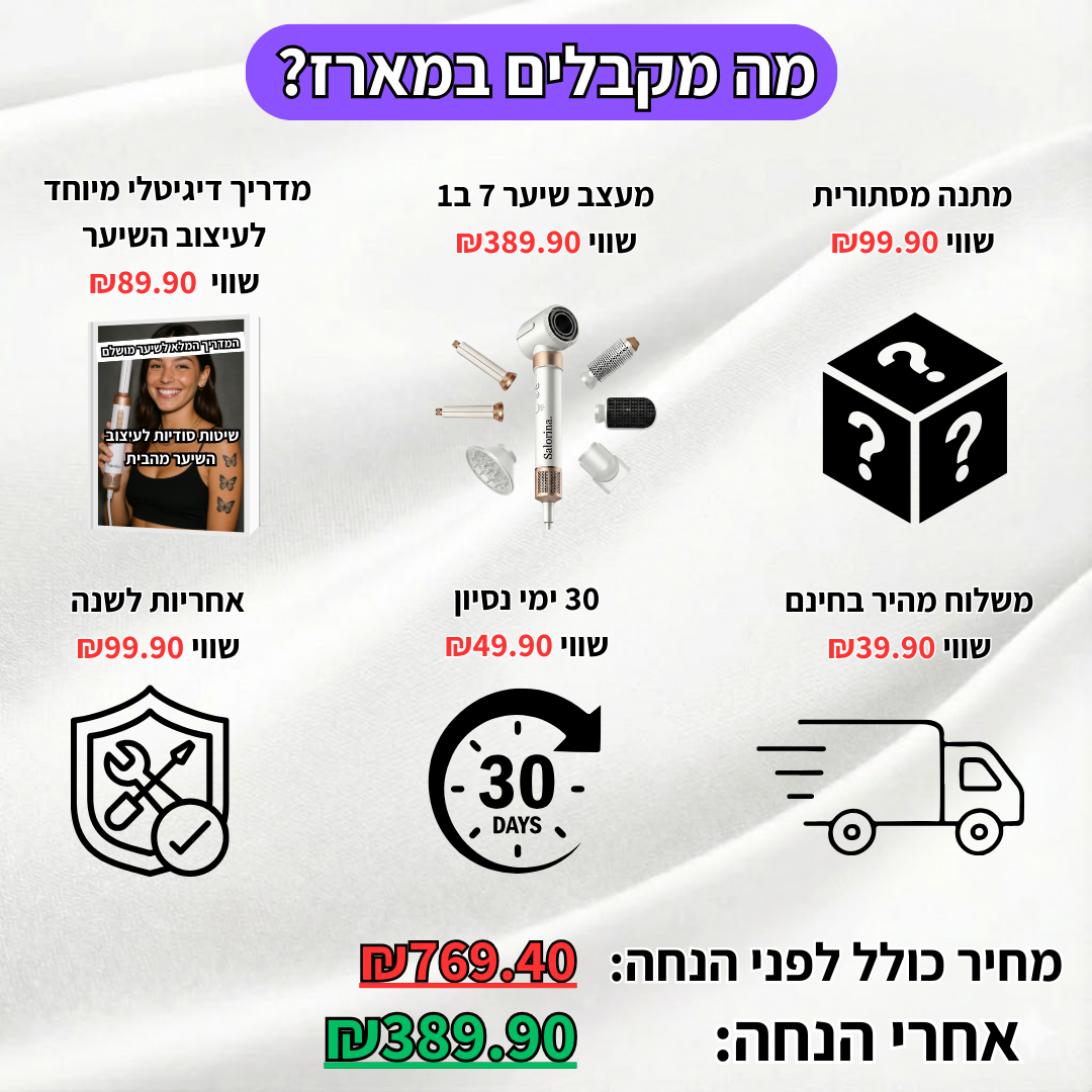 AirStyler Pro - מעצב שיער 7 ב 1
