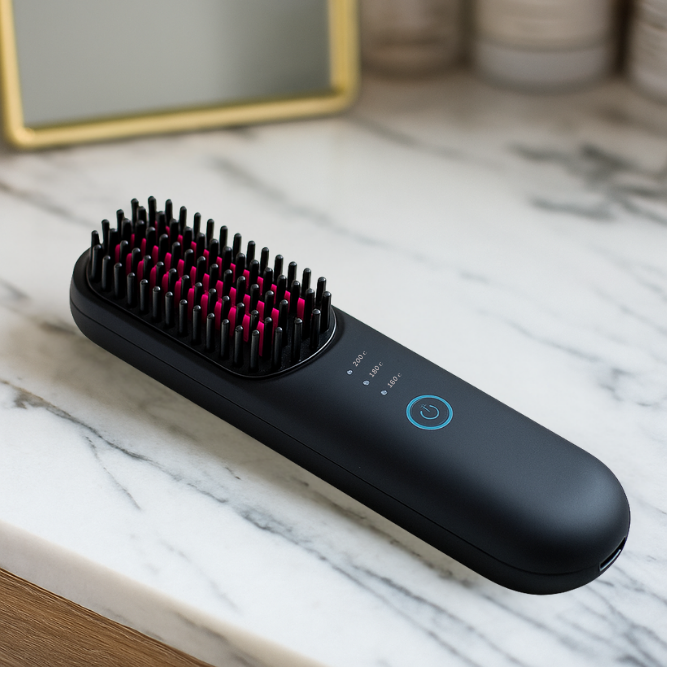 מברשת חשמלית להחלקת שיער – ללא כבל Sarona HeatBrush